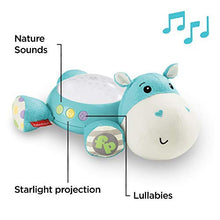 Load image into Gallery viewer, Fisher-Price CGN86 Hippo Plush Projection Soother, New-Born Soft Light Projector White Noise Toy