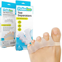 Load image into Gallery viewer, Box of 8 Pcs Protectoe Gel Toe Separators for Overlapping Toes,Toe Spacers, Toe Spreader