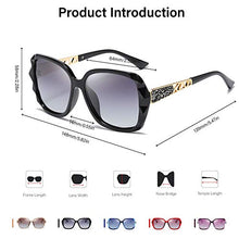 Load image into Gallery viewer, Oversized Polarized Sunglasses for Women Trendy Classic Ladies Sun Glasses UV400 Protection