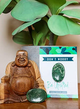 Load image into Gallery viewer, Dark Green Jade Crystal Worry Thumb Stone Meditation Spiritual Stress Relief Gift Birthday Healing Energy Reiki Chakra