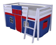 Load image into Gallery viewer, DbHFgjMN BED FRAMES Mid Sleeper Bed,Cabin Bed 2ft 6" Mid Sleeper Loft Bunk Tent Boys White Frame house bed for kids