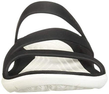 Load image into Gallery viewer, Crocs Women's Swiftwater W Sandal, Black White, 4 UK