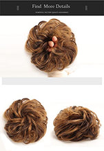 Load image into Gallery viewer, 2 Pack-Hairpiece Scrunchy Scrunchie Bun Updo,Hair Ribbon Ponytail Extensions Hair Extensions Wavy Curly Messy Hair Bun Donut Hair Chignons Hair Piece Wig Plum Red