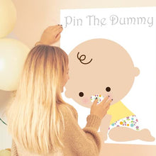 Load image into Gallery viewer, Pin The Dummy On The Baby Game For 35 Players Baby Shower Fun Game Free Delivery (White)