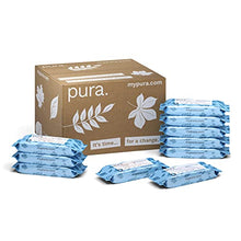 Load image into Gallery viewer, Pura Flushable Baby Wipes 100% Plastic Free, 99% Water, Suitable for Sensitive Skin & Eczema Prone Skin, Hypoallergenic. Biodegradable, Compostable, Vegan. 10 x 70 per pack, (700 Wet Wipes)