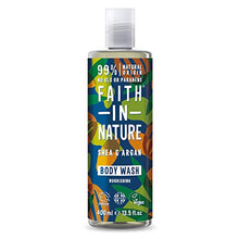 Load image into Gallery viewer, Faith In Nature Natural Shea and Argan Body Wash, Nourishing, Vegan and Cruelty Free, No SLS or Parabens, 400 ml