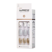 Load image into Gallery viewer, KISS imPRESS Press-On Manicure, Nail Kit, PureFit Technology, Short Press-On Nails, Square, Knock Out, Includes Prep Pad, Mini File, Cuticle Stick, and 30 Pre-Glued Fake Nails