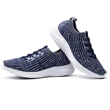 Load image into Gallery viewer, konhill Womens Trainers Slip On Comfortable Walking Shoes Lightweight Breathable Athletic Soft Tennis Sneakers 9UK Navy
