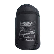 Load image into Gallery viewer, Aeike Warm Double Sleeping Bag 86"x60" Double Thermal Thick Sleeping Bag 2 Person with 2 Pillows for Outdoor Camping Hiking Thick Sleeping Bag for Winter and Spring