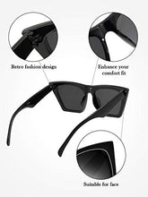 Load image into Gallery viewer, 2 Pair Vintage Square Cat Eye Sunglasses Women Retro Trendy Cateye Sunglasses