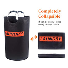 Load image into Gallery viewer, Lifewit 115L Extra Large Laundry Hamper Collapsible Clothes Basket Durable Oxford Fabric Portable Folding Washing Bin, 43cm × 71cm, Black