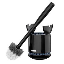 Load image into Gallery viewer, MR.SIGA Toilet Bowl Brush and Holder, Premium Quality, with Solid Handle and Durable Bristles for Bathroom Cleaning, Black, 1 Pack