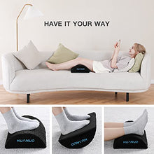 Load image into Gallery viewer, HUANUO Ergonomic Desk Foot Rest, Footrest Under Desk with Velvet & Mesh Covers, Suitable for Travel in Home Office (Cushion)