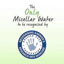 Load image into Gallery viewer, Garnier Micellar Cleansing Water For Combination Skin 400ml, Gentle Face Cleanser & Makeup Remover, Fragrance Free, Recognised By The British Skin Foundation, Use With Reusable Micellar Eco Pads