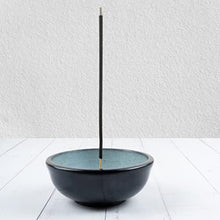 Load image into Gallery viewer, Kaizen Casa Grey Incense Holder Smudge Bowl, Stone Bowl| Ritual Bowl Display Bowl Kitchen Table Decor Gift (11.43cm x 11.43cm x 4.44cm)