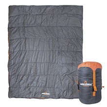 Load image into Gallery viewer, Milestone Camping, Grey, 26750 Envelope Sleeping Bag | 3 Season | Double Insulation | Full Length Dual Zip | Grey & Orange | Packs Down Tight | 210cm x 170cm
