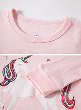 Load image into Gallery viewer, TEDD Girls Christmas Pyjamas Set Toddler Clothes 100% Cotton Sleepwear Animal Printed Pink Unicorn Nightwear Winter Long Sleeve, 02 Unicorn, 6-7 Years