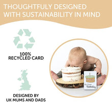 Load image into Gallery viewer, Tiny Trees Baby Milestone Cards and Stickers in Keepsake Gift Box - 49 Baby Moment Cards Plus 18 Easy Peel Stickers - Baby Shower Gifts for Mum New Parent Pregnancy Newborn Baby Gift Boy Girl