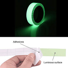 Load image into Gallery viewer, 2 Rolls Fluorescent Tapes 5m x 20mm and 5m x 10mm Green Luminous Tape Glow in the Dark Self-Adhesive Tape for Kids Room Home Wall Decoration Christmas Night Glowing Bicycle Night Riding Logo