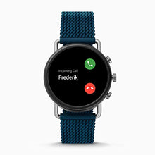 Load image into Gallery viewer, Skagen Men's Touchscreen Smartwatch, Falster Stainless Steel with Blue Silicone Band, SKT5203
