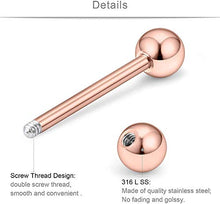 Load image into Gallery viewer, Zolure 14G 16mm Glow in The Dark Flexible Acrylic Straight Tongue Nipple Ring Retainer Piercing