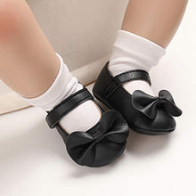 Load image into Gallery viewer, Baby Girls First Walking Shoes Bow-Knot Mary Jane Flats Adjustable PU Leather Anti-Slip Soft-Soled Princess Shoes Infant Girls Outdoor Shoes,0-18 Months