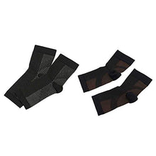 Load image into Gallery viewer, Casiz Dr Sock Soothers, Plantar Fasciitis Socks Ultimate Support Sleeves for Your Aching Heels for Runners - Get That Spring Back in Your Step Black L XL 1pair
