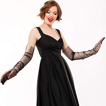 Load image into Gallery viewer, 4 Pairs Women's Long Tulle Gloves Sheer Wedding Bridal Gloves Elbow Length Opera Party Gloves