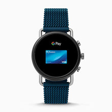 Load image into Gallery viewer, Skagen Men's Touchscreen Smartwatch, Falster Stainless Steel with Blue Silicone Band, SKT5203
