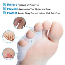 Load image into Gallery viewer, Bukihome Little Toe Separators to Correct Overlapping Toes, Gel Toe Separators for Pinky Toes Separation and Protection - 8 Pack