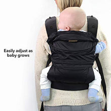 Load image into Gallery viewer, Nuby Baby Carrier Newborn to Toddler, Hip Healthy Certified Carrier, 3 in 1 Front and Back Baby Carrier, Black