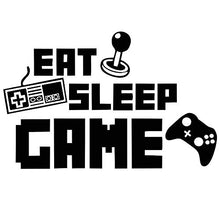 Load image into Gallery viewer, SITAKE Gaming Accessories Wall Stickers for Bedrooms for Boys, “EAT Sleep Game” Kid’s Room Decorations, Children’s Wall Decor for Playroom, 48 x 57 cm