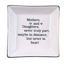 Load image into Gallery viewer, Ueerdand Gift for Mom from Daughter, Mother's Day, Christmas, Thanksgiving, Birthday Gift for Mother and Daughter Ceramic Ring Dish Decorative Jewelry Tray