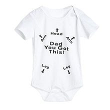 Load image into Gallery viewer, squarex Baby Boys Girls Letter Print Romper Jumpsuit Outfits Clothes (0-6Months, White A)