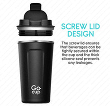 Load image into Gallery viewer, Travel Mug, Insulated Thermal Coffee Cup with Leakproof Lid, 510ml, UK Brand, Stainless Steel, Reusable, Large Size, Keep Drinks Hot and Cold, 17oz, Blue…