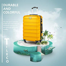 Load image into Gallery viewer, COOLIFE Suitcase Trolley Carry On Hand Cabin Luggage Hard Shell Travel Bag Lightweight 2 Year Warranty Durable 4 Spinner Wheels (Yellow, S(56cm 38L))