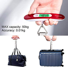 Load image into Gallery viewer, FREETOO Luggage Scale Portable Digital Weight Scale for Travel Suitcase Weigher with Tare Function 110 Lb/ 50Kg Capacity Red