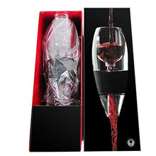 Load image into Gallery viewer, Hotder Wine Aerator, Acrylic Red Wine Decanter Pourer with Base Gift Set for Christmas New Year Party Wine Lover Gift-Black