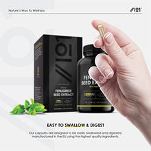 Load image into Gallery viewer, Whole Fenugreek Seed Extract Capsules - 1200mg - High Strength 50% Saponins - Trigonella Foenum Graecum - Gluten Free, 90 Vegan Caps