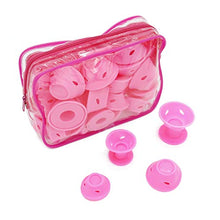 Load image into Gallery viewer, Beayuer 40 Pcs Pink Magic Hair Rollers Curling Hair Styling Tool Include 20pcs Large and 20pcs Small Silicone Curlers Hair Professional Accessories No Heat No Damage to Hair (Pink)