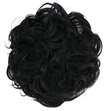 Load image into Gallery viewer, PRETTYSHOP Hairpiece Scrunchy Updo Bridal Hairstyle Voluminous Wavy Messy Bun Black G1A