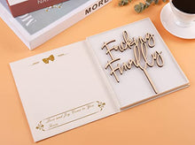 Load image into Gallery viewer, LOVENJOY Gift Boxed Funny Finally Wedding Cake Topper Fun Mr and Mrs Cake Decorations, Rustic Wood
