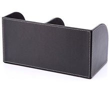 Load image into Gallery viewer, KINGFOM PU Leather Office Desk Organiser Tidy Pen Pencil Pots Stationery Storage Box Desk Accessories Black