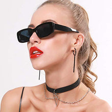 Load image into Gallery viewer, Retro Small Frame Sunglasses Men And Women Trendy Rectangular Sunglasses Cross-border All-match Sunglasses (Black)