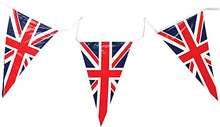 Load image into Gallery viewer, SHATCHI 20m/65ft Long Union Jack Bunting Banner with 50 Triangle Flags Sports Royal Events Street Party Decorations Pub BBQ Great Britain Support