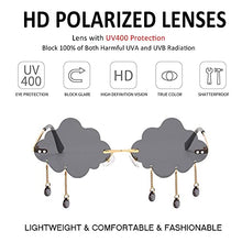 Load image into Gallery viewer, Dollger Rimless Cute Sunglasses For Women Trendy Vintage Creative 90s Sunglasses Funny Cloud Shaped Disco Glasses (A Grey)