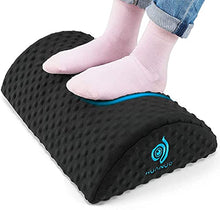 Load image into Gallery viewer, HUANUO Ergonomic Desk Foot Rest, Footrest Under Desk with Velvet & Mesh Covers, Suitable for Travel in Home Office (Cushion)