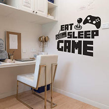 Load image into Gallery viewer, SITAKE Gaming Accessories Wall Stickers for Bedrooms for Boys, “EAT Sleep Game” Kid’s Room Decorations, Children’s Wall Decor for Playroom, 48 x 57 cm