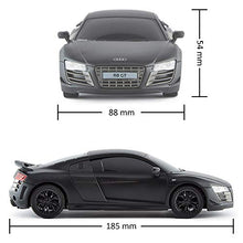 Load image into Gallery viewer, CMJ Cars AUDI R8 GT, Official Licensed Remote Control Car with Working Lights, Radio Controlled RC 1:24 Scale, 2.4Ghz Matt (MATT BLACK) Great Toy for Boys and Girls