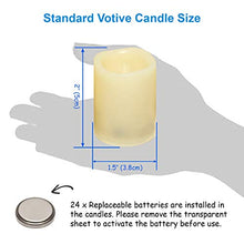 Load image into Gallery viewer, LED Flameless Flickering Votive Tea Lights Candle Battery Operated Set of 24 / Electric Flicker Tealights Bulk Fake Candles for Wedding, Party, Festival, Christmas Decorations etc (Batteries Included)